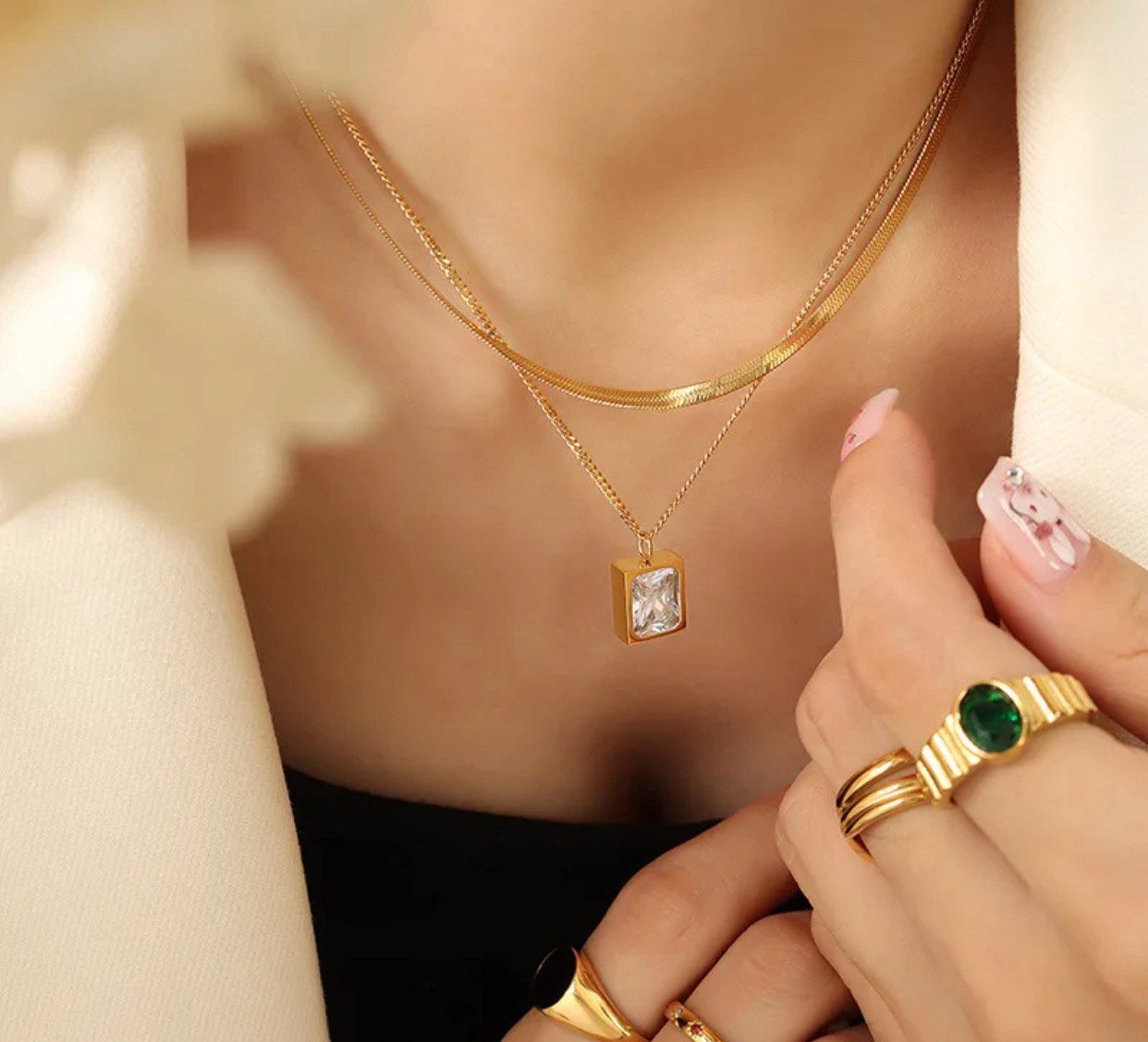 CLARIANCE *CRYSTAL SHINE NECKLACE*