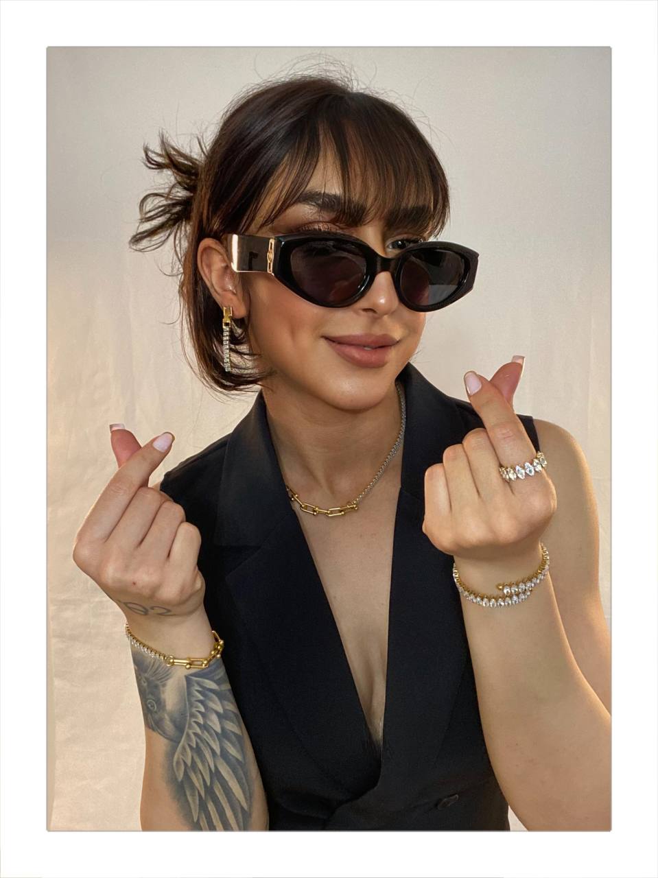 BIANCA *CHUNKY CHAIN MEETS TENNIS SPARKLE EARRINGS*