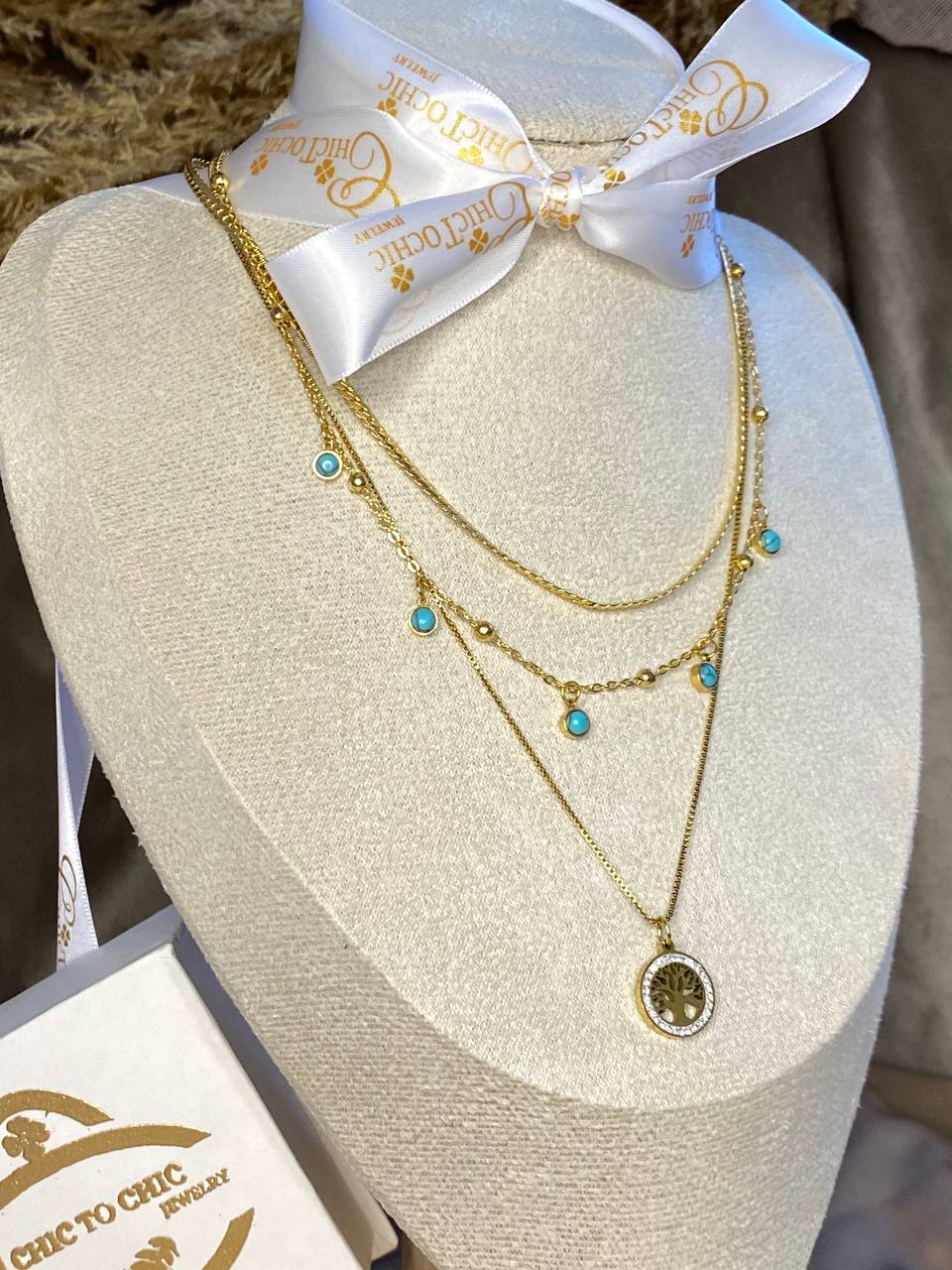 HELEN * TURQUOISE TREE OF LIFE NECKLACE*