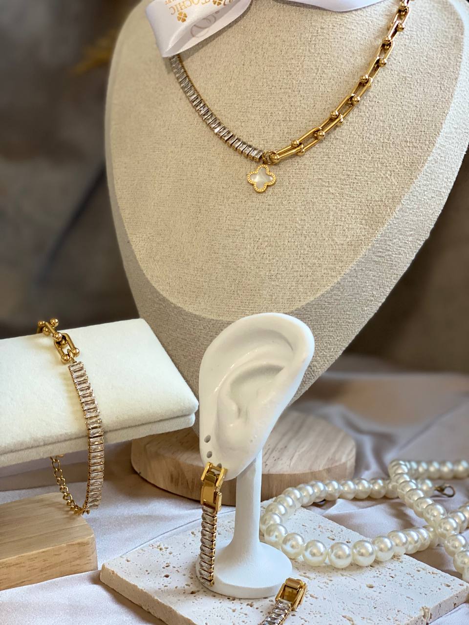 BIANCA *CHUNKY CHAIN MEETS TENNIS SPARKLE EARRINGS*