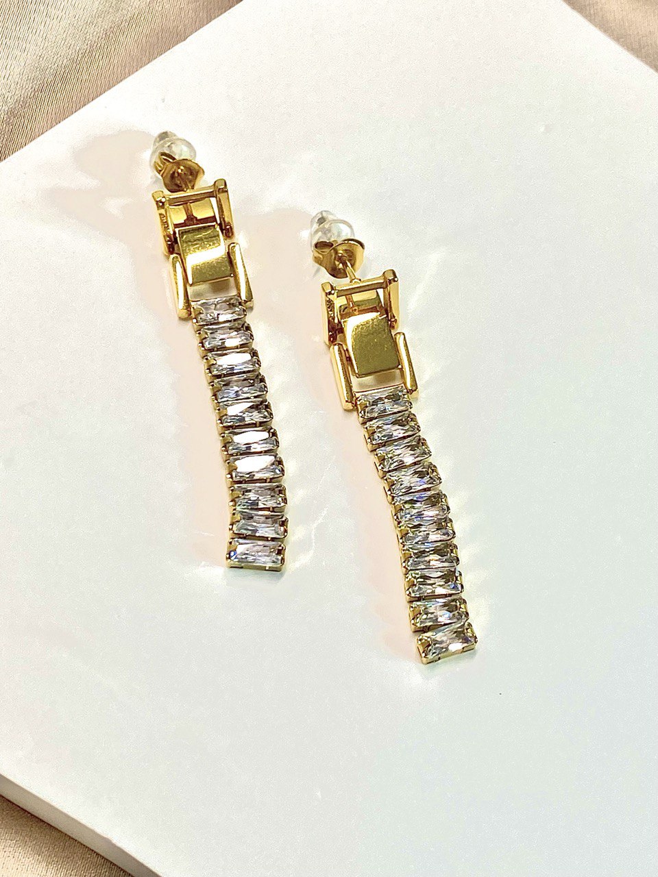 BIANCA *CHUNKY CHAIN MEETS TENNIS SPARKLE EARRINGS*