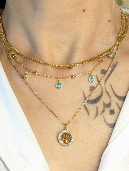 HELEN * TURQUOISE TREE OF LIFE NECKLACE*