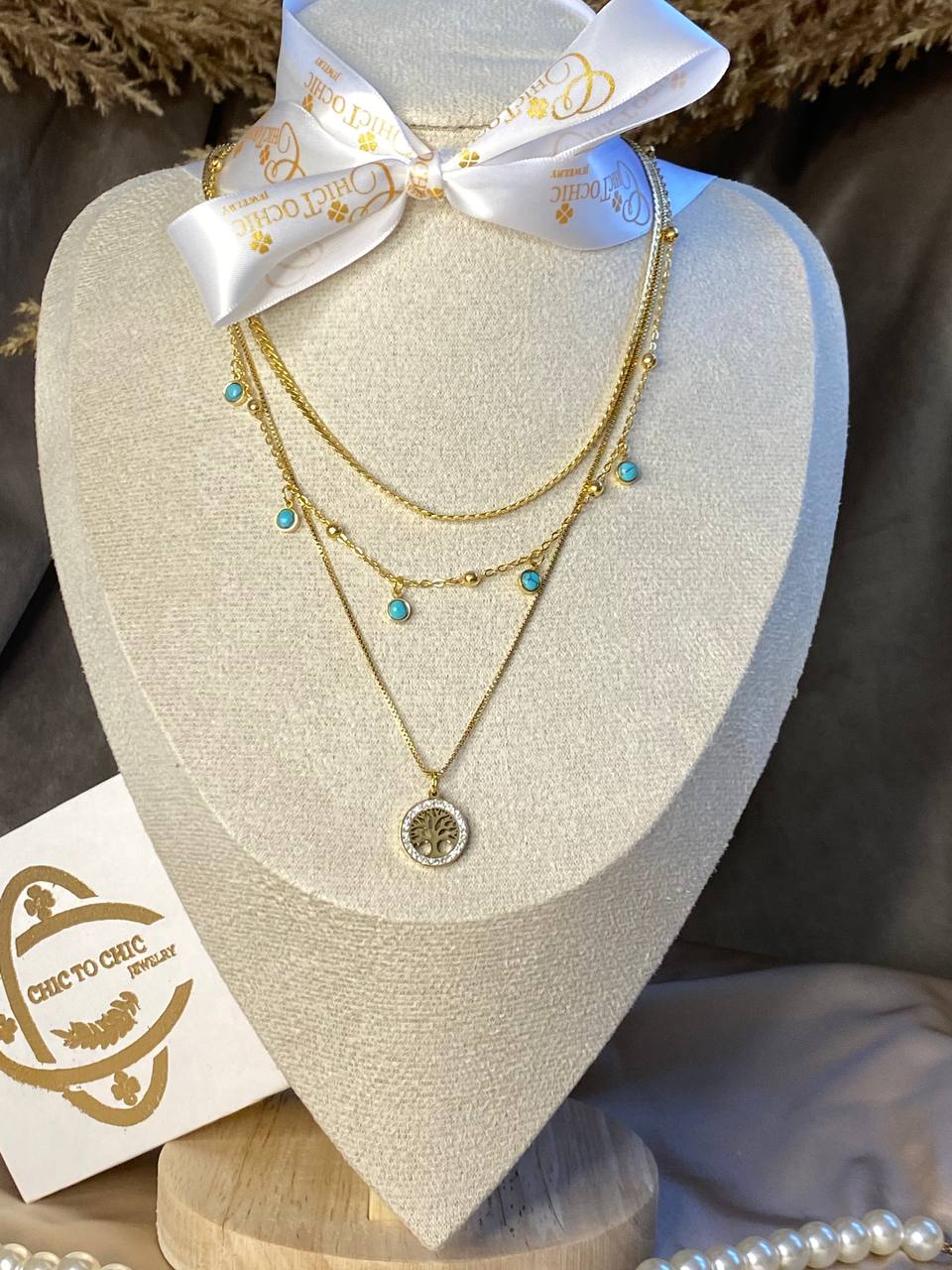HELEN * TURQUOISE TREE OF LIFE NECKLACE*